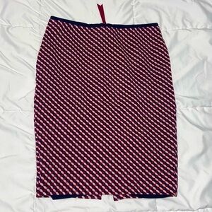 BODEN US 6 R Skirt Navy Colorful Pink Mauve Pencil Skirt